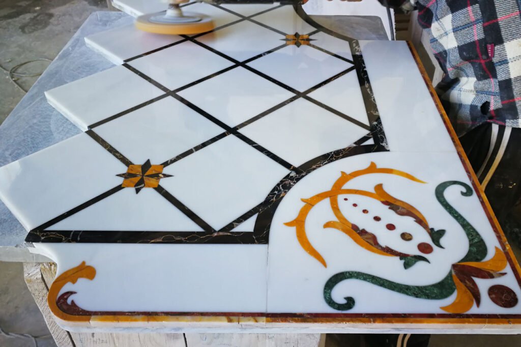 How marble inlay products are made, marble inlay technique - Agra ...