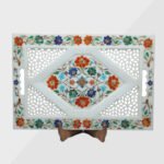 White Marble Inlay Plate