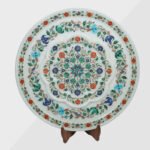 White Marble Inlay Plate