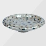 White Marble Inlay Fruit Bowl