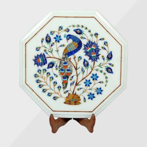 White Marble Inlay Plate