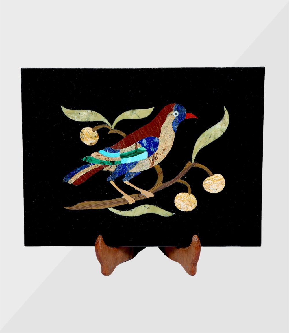 Black Marble Inlay Plate
