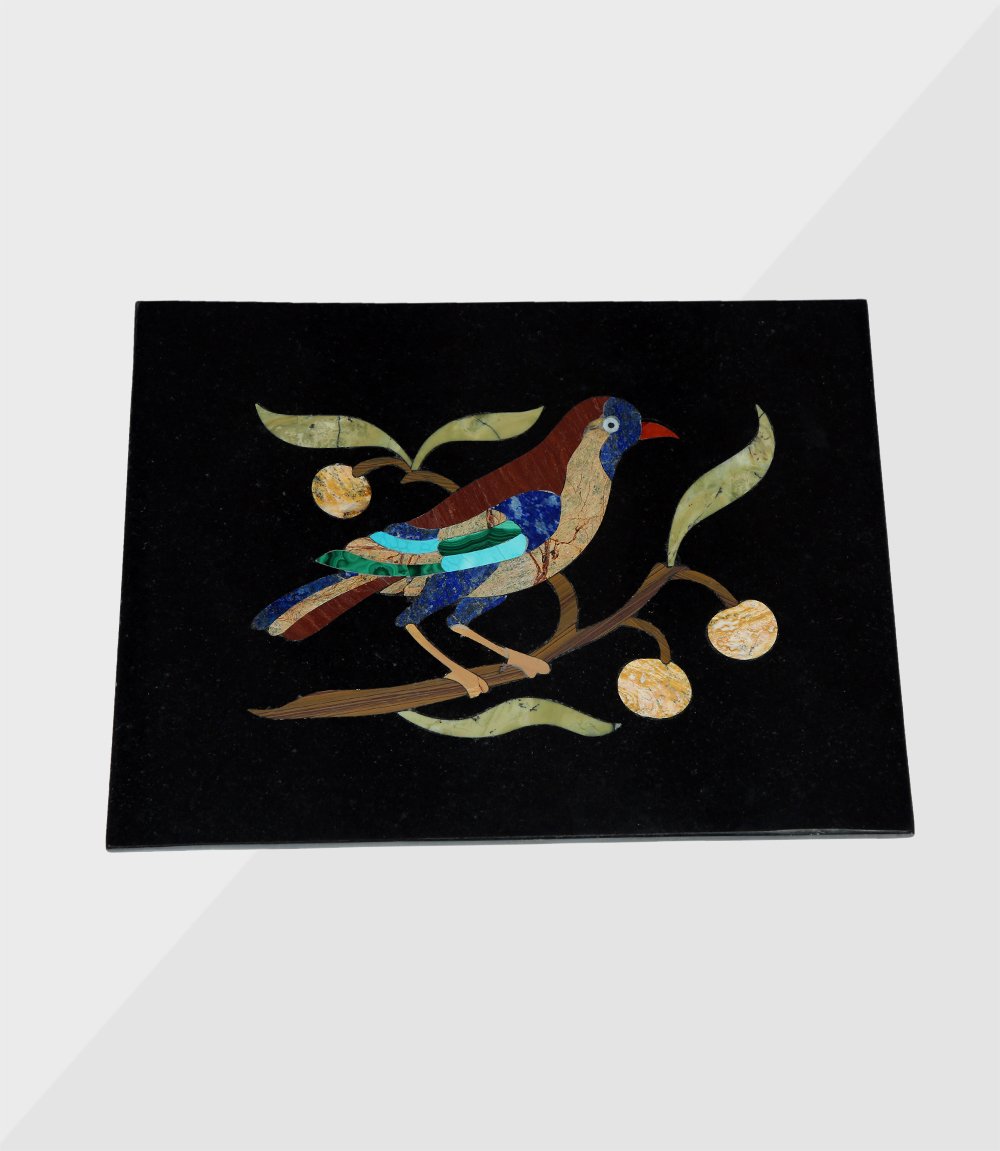 Black Marble Inlay Plate
