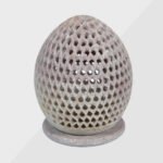 White Marble Inlay Candle Votive 